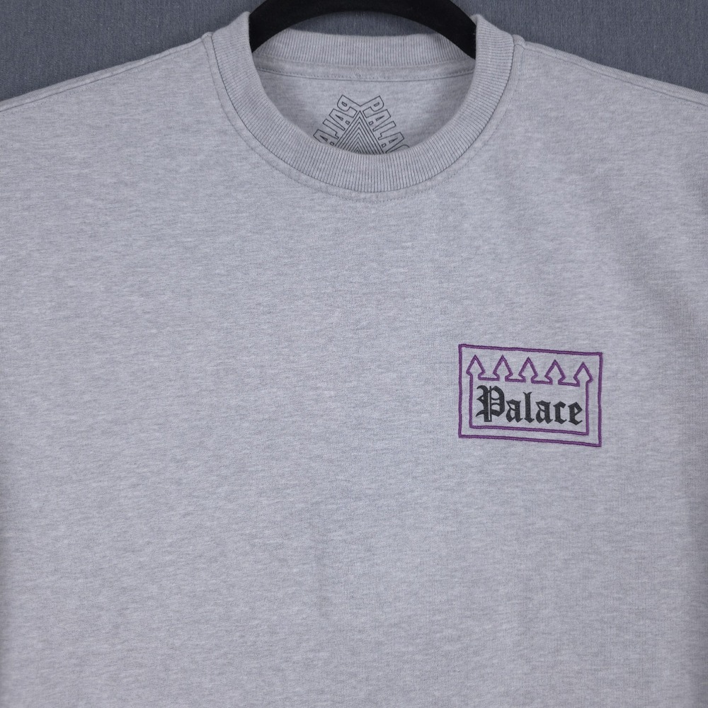 Palace Skateboards Gated Community Crew Sweatshirt Medium Gray Crewneck 2019‎